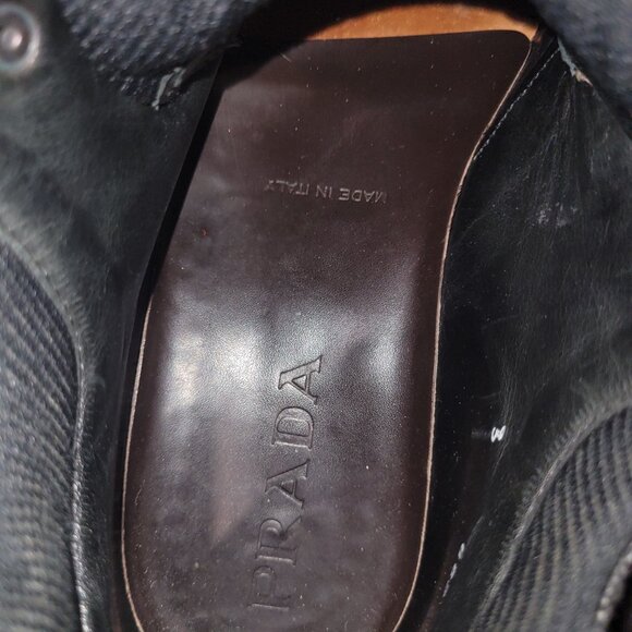 PRADA MEN’S BLACK LEATHER HIKING BOOTS TYROLEAN? BRIXXEN? Size 7 Prada - Picture 10 of 16